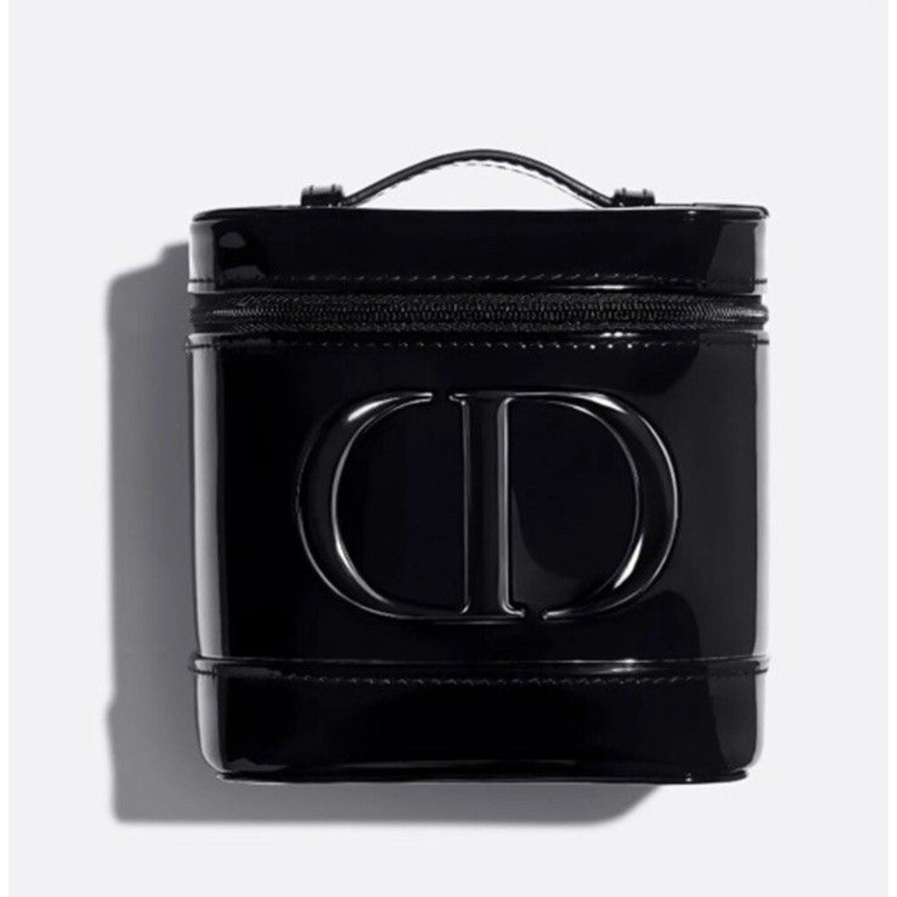 Dior CD Black Trouser Pouch Bag Cosmetic Case Patent NIB